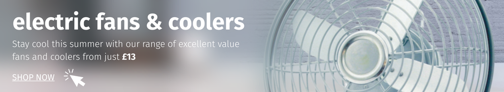 Lex's range of excellent value electric fans and coolers